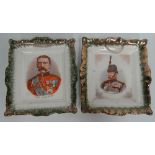 A pair of Victorian Boer War commemorative wall plaques, one printed with a portrait of The
