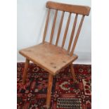 A late 18th or early 19th century stickback chair in sycamore and ash, possibly West Country.