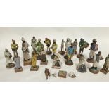 A collection of twenty two painted Indian terracotta figures (many AF).