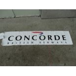 A Concorde British Airways promotional banner by Aviation Publicity London, circa 2001 length 242cm.