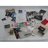 A collection of mostly Concorde ephemera, including photographs of a visit to British Aerospace by