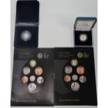 A 1996 silver proof £1 coin, within fitted case, together with a 1982 silver proof Piedfort 20 pence