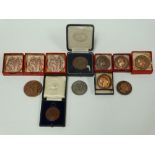 A collection of medals and medallions, to include boxing, RHS, London College of Music etc.