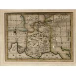 MAP - JOHN NORDEN - 'The Description Of West Hundred', hand coloured engraved map, 23 x 32.5cm.