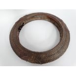 An African bronze tribal neck ring, diameter 21.5cm.
