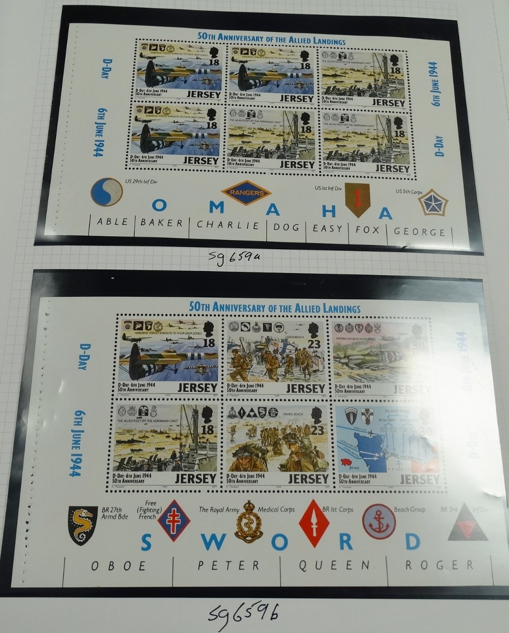 Jersey - two albums with clean unmounted or mint stamps from early. - Bild 10 aus 10