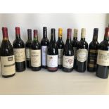 A mixed case of twelve bottles of red wine, including Chateau De Sales Pomerol 1995, Pillastro 2009,