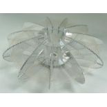 A retro perspex ceiling light shade, diameter 57cm.