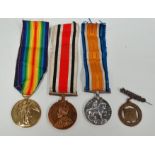 A pair of WWI medals, a Great War and Victory medal awarded to 505771 SPR.G.A. GREIG. R.E., together