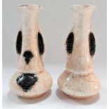 A pair of continental pottery Secessionist style vases, height 20cm.