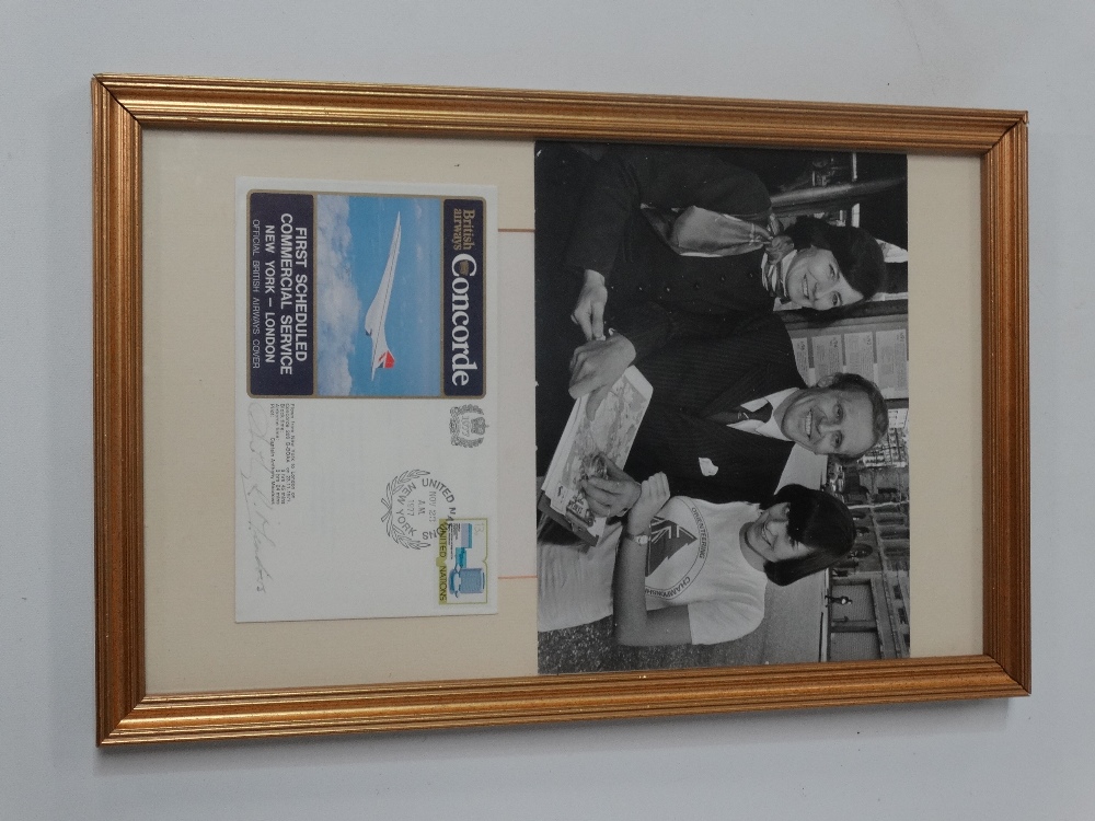 Concorde pilot Captain Antony Meadows, a signed first day cover for the first scheduled commercial