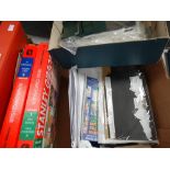 Two boxes of collectors sundries and equipment UV lamp (not tested), Signoscope T2 and many