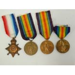 WWI medals, including a 1914 Star awarded to CHT-1019 WGNR: C.L. HODGSON. A.S.C., together with