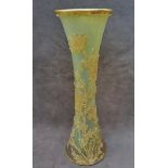 A Daum Nancy Art Nouveau 'Diabolo' vase, circa 1905, decorated with daisies, acid etched and