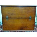 A mahogany ship's charts cabinet with hinge lid and front, width 120cm.