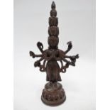 An Indian votive bronze goddess deity figure, height 18.5cm.