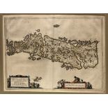 MAP - Scottish Islands after Blaeu (J.& Pont T.) - 'Leogvs et Haraia Insulaex Aebudarum Numero...