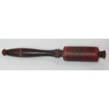 A Victorian painted wood truncheon with crown and VR monogram and inscribed 'St KEAN', length