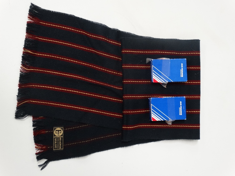 An Air France Elect scarf, together with two packs of Air France cards.