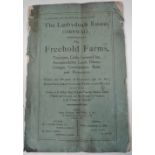 An early 20th century auction catalogue for The Lanhydrock Estates, Cornwall, printed by Dunn &