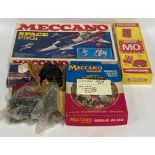 Meccano 2501, together with various motors and battery control box etc.