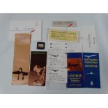 Concorde ephemera, including a signed pamphlet, dinner invites etc.