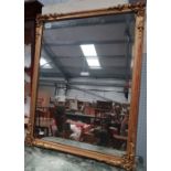 A 19th century giltwood wall mirror, height 71cm.