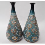 A pair of Royal Doulton Slaters patent bottle vases No.2367, height 23cm.