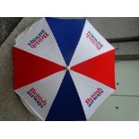 British Airways, an original promotional parasol in red, white and blue, diameter 160cm