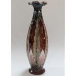 A Royal Doulton stoneware vase with tubeline decoration, impressed marks and No.428, height 28cm.