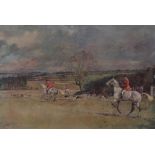After Lionel Edwards Three Hunting Prints Largest 33 x 49cm