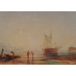 Attributed to Copley Fielding Beached Boats Watercolour 17 x 24cm