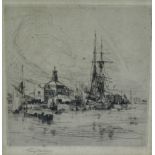 PERCY THOMAS (1846-1922) Ramsgate 1894 Etching Signed Further inscribed and titled to verso 15.5 x