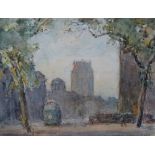 GERALD BROCKBANK (20th Century British) Liverpool Cathedral Watercolour Signed Blond Fine Art Ltd