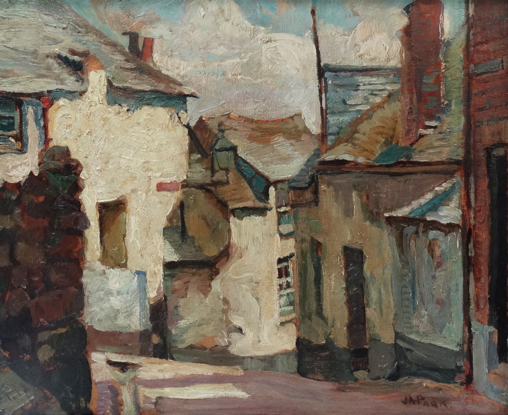 JOHN ANTHONY PARK (1880-1962) A.R.R. A Street Bit, St Ives Oil on board Signed