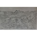 After Anthony Gross Little Serigual Landscape Etching Signed, inscribed and editioned 41/75 22 x