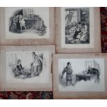 LILIAN BUCHANAN (1914-2004) Four book illustrations Including workshop study, children in a cobblers
