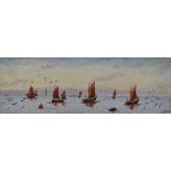 J. ST CLARE Mary Port and Workington Watercolours, a pair Signed and inscribed 18.5 x 55.5cm