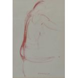 ALEC WILES Nude Conto Signed and dated 1996 40 x 28cm