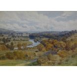 A. R. QUINTON (1853-1934) The Thames From Streatly Hill Watercolour Signed 25 x 35cm