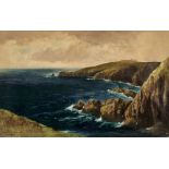 WILLIAM HENRY DYER (act.c.1890-1930) Lizard Point, Cornwall Watercolour Signed 28.5 x 46cm