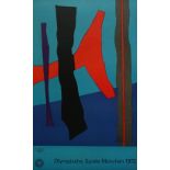 Olympische Spiele Munchen 1972 Olympics promotional poster Edition Olympia 1972 Laid on board 1018 x