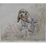 After Henry Wilkinson Gun Dog with Pheasant Etching aquatint Signed in pencil Edition No.78/100 25 x