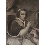 After Joseph Colignon Pius VII Pont.Max Engraving 39 x 28cm