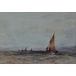 ANTONY VAN DYKE COPLEY-FIELDING (1787-1855) Sailing Craft Watercolour Signed 17.5 x 25cm