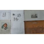 A portfolio of various prints