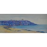 CLAUDE HAMILTION ROWBOTHAM (1864-1949) Pendennis Castle From Castle Beach Watercolour Signed and