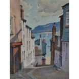 JAMES MARSHALL HESELDIN (1887-1969) Back Street St Ives Watercolour Signed 22 x 16.5cm
