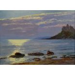 NANCY BAILEY (1913-2012) Sunlit Water St Michael's Mount Oil on canvas Signed Further signed and