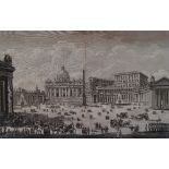 After Rossini Veduta Della Gran Piazza E Basilica De S. Pietra In Vaticano An engraving 52 x 81cm